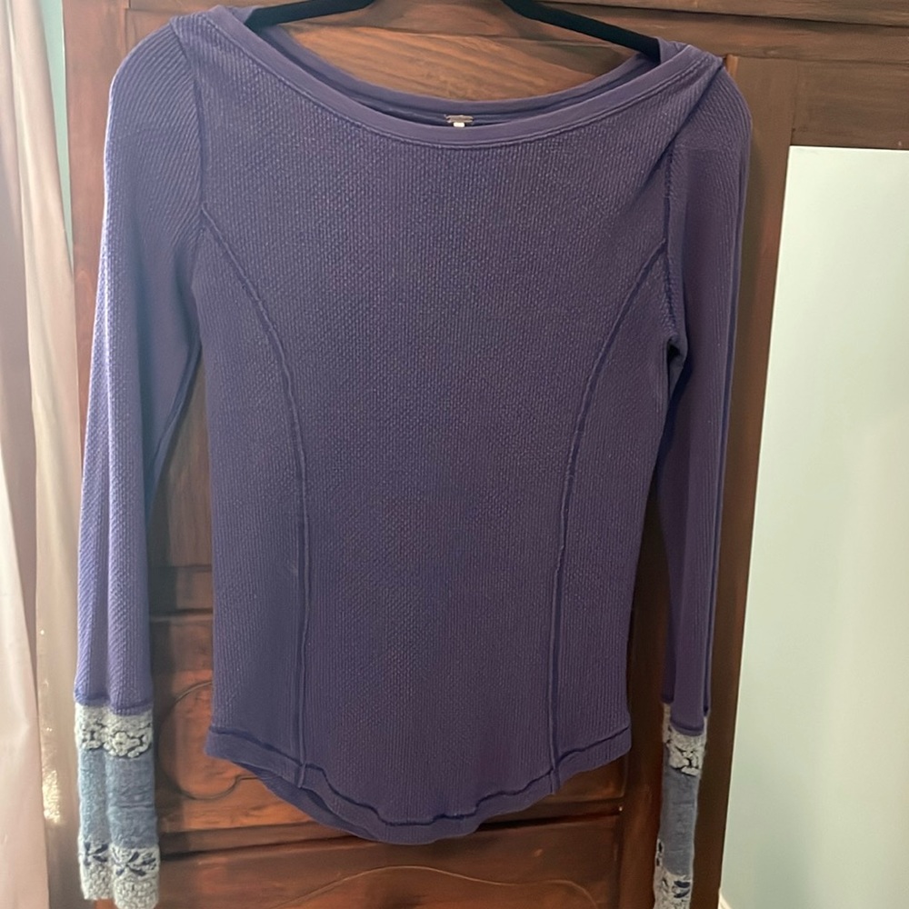Free People purple thermal shirt. Size Small.